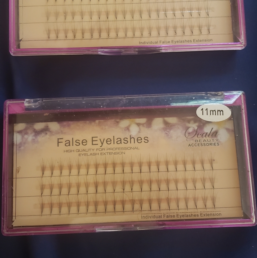 Medium size individual eye lashes never use